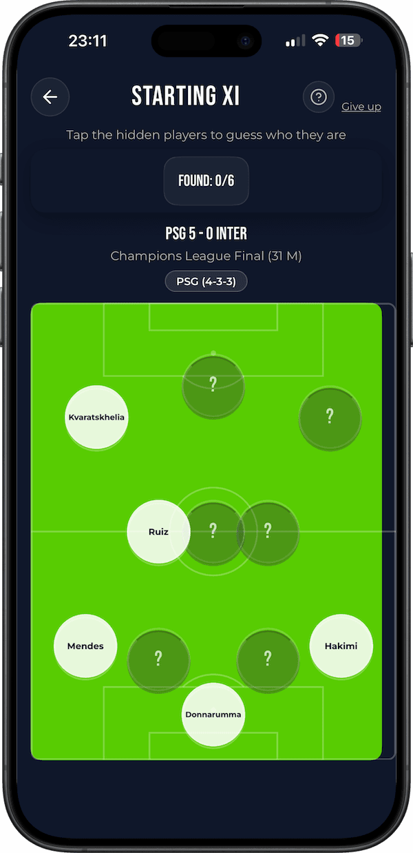 STARTING XI Gameplay